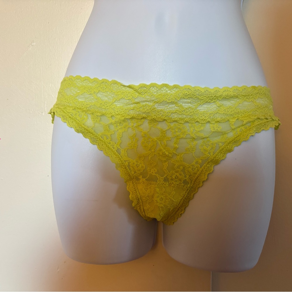 Victoria's Secret Neon Lime Lace Bikini Panty